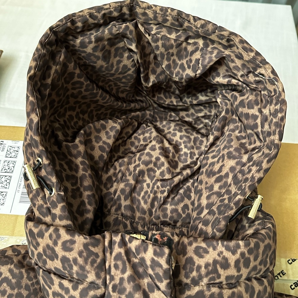 Michael Kors Leopard puffer coat 1X
